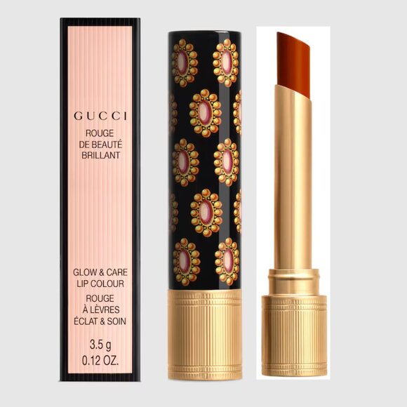 NIB ⭐GUCCI #307 LOUISE ORANGE Glow & Care Shine Lipstick ✅ BNIB - Picture 1 of 4